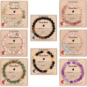 Brand New❤️💜🩷💙Colorful Beaded Stretchy Teacher Bracelet